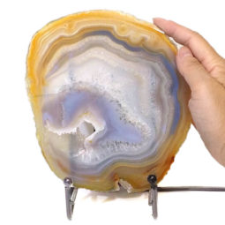 Sliced Brazilian Crystal Agate Lamp S285 | Himalayan Salt Factory