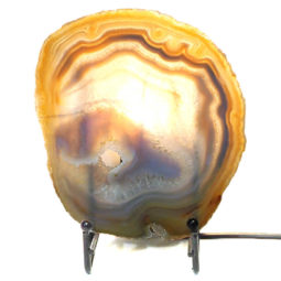 Sliced Brazilian Crystal Agate Lamp S285 | Himalayan Salt Factory