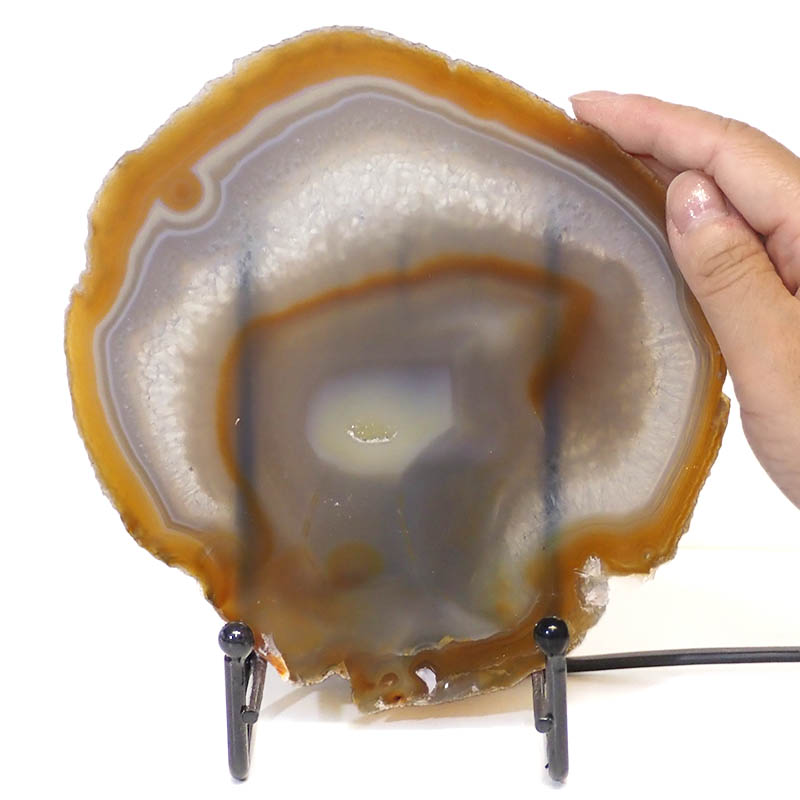 Sliced Brazilian Crystal Agate Lamp S287 5 Sliced Brazilian Crystal Agate Lamp S287 | Himalayan Salt Factory