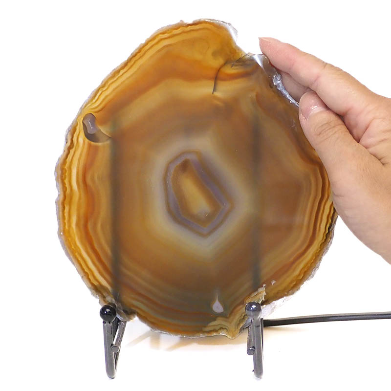 Sliced Brazilian Crystal Agate Lamp S288 5 Sliced Brazilian Crystal Agate Lamp S288 | Himalayan Salt Factory