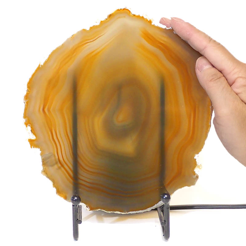 Sliced Brazilian Crystal Agate Lamp S289 5 Sliced Brazilian Crystal Agate Lamp S289 | Himalayan Salt Factory