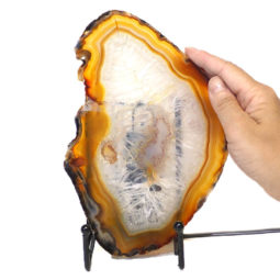 Sliced Brazilian Crystal Agate Lamp S292 | Himalayan Salt Factory