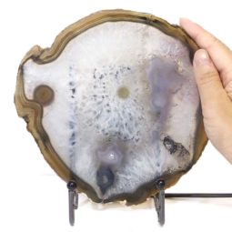 Sliced Brazilian Crystal Agate Lamp S295 | Himalayan Salt Factory