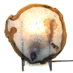 Sliced Brazilian Crystal Agate Lamp S295 | Himalayan Salt Factory