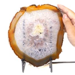 Sliced Brazilian Crystal Agate Lamp S296 | Himalayan Salt Factory