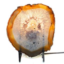 Sliced Brazilian Crystal Agate Lamp S296 | Himalayan Salt Factory