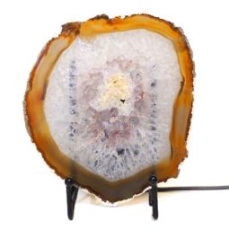 Sliced Brazilian Crystal Agate Lamp S296 | Himalayan Salt Factory