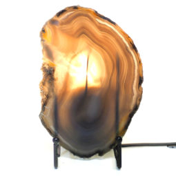 Sliced Brazilian Crystal Agate Lamp S301 | Himalayan Salt Factory