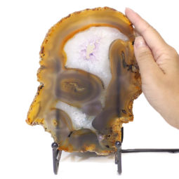 Sliced Brazilian Crystal Agate Lamp S302 | Himalayan Salt Factory