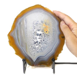 Sliced Brazilian Crystal Agate Lamp S303 | Himalayan Salt Factory