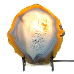 Sliced Brazilian Crystal Agate Lamp S303 | Himalayan Salt Factory