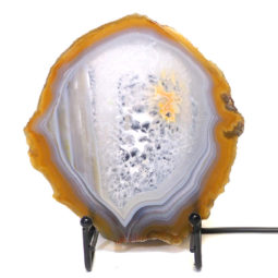 Sliced Brazilian Crystal Agate Lamp S303 | Himalayan Salt Factory
