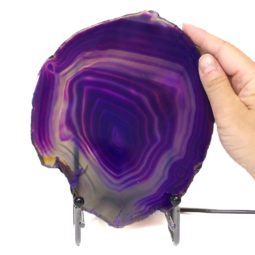 Sliced Brazilian Crystal Agate Lamp S306 9 Sliced Brazilian Crystal Agate Lamp S306-1 | Himalayan Salt Factory
