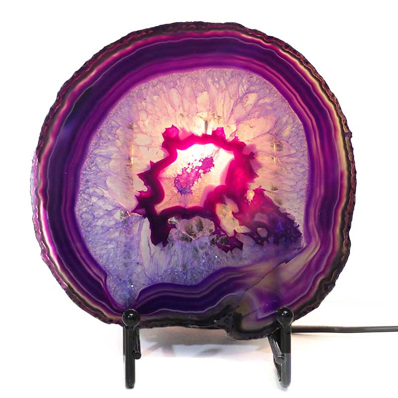 Sliced Brazilian Crystal Agate Lamp S307 3 Sliced Brazilian Crystal Agate Lamp S307-2 | Himalayan Salt Factory