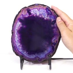 Sliced Brazilian Crystal Agate Lamp S310 9 Sliced Brazilian Crystal Agate Lamp S310-1 | Himalayan Salt Factory