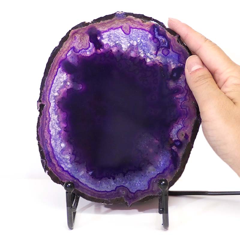Sliced Brazilian Crystal Agate Lamp S310 5 Sliced Brazilian Crystal Agate Lamp S310-1 | Himalayan Salt Factory