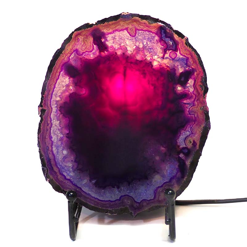 Sliced Brazilian Crystal Agate Lamp S310 3 Sliced Brazilian Crystal Agate Lamp S310-2 | Himalayan Salt Factory