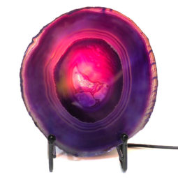Sliced Brazilian Crystal Agate Lamp S314-2 | Himalayan Salt Factory