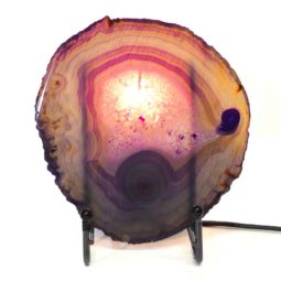 Sliced Brazilian Crystal Agate Lamp S315-2 | Himalayan Salt Factory