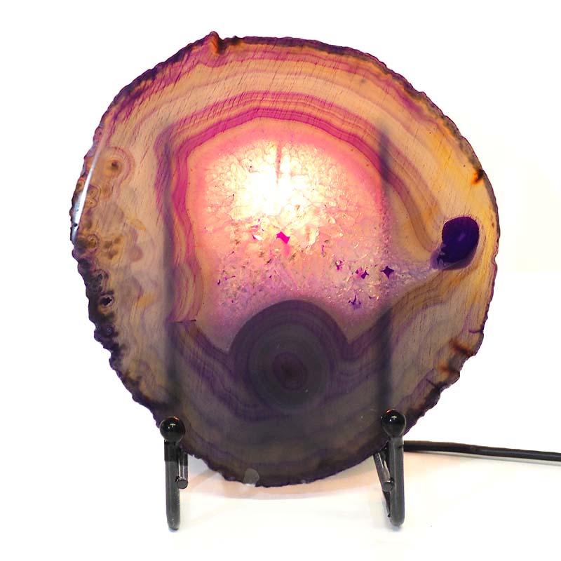 Sliced Brazilian Crystal Agate Lamp S315 3 Sliced Brazilian Crystal Agate Lamp S315-2 | Himalayan Salt Factory