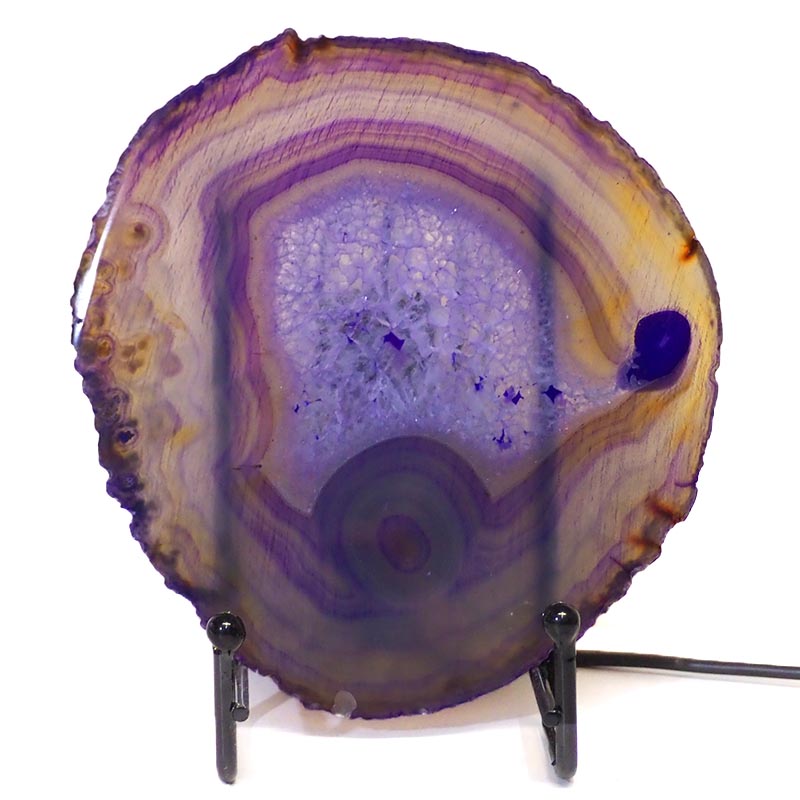 Sliced Brazilian Crystal Agate Lamp S315 4 Sliced Brazilian Crystal Agate Lamp S315 | Himalayan Salt Factory