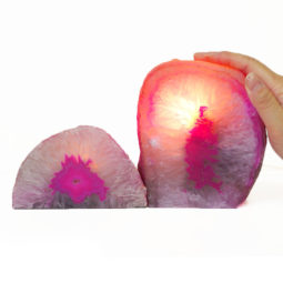 2.3kg Agate Crystal Lamp Set 2 Pieces S437 5 Agate Crystal Lamp Set 2 Pieces S437-1 | Himalayan Salt Factory