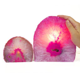 Agate Crystal Lamp Set 2 Pieces S439-1 | Himalayan Salt Factory