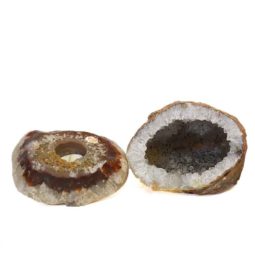 Agate Crystal Specimen with Tea Light DJ404 | Himalayan Salt Factory