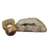2kg Agate Crystal Specimen with Tea Light Candle Holder DJ418 1 Agate Crystal Specimen with Tea Light DJ418 | Himalayan Salt Factory