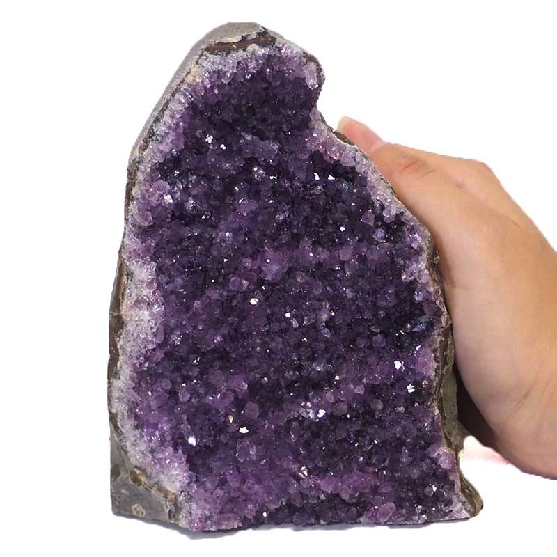 1.38kg Amethyst Crystal Geode Specimen DJ531 5 Amethyst Crystal Geode Specimen DJ531-2 | Himalayan Salt Factory
