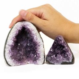 0.74kg Amethyst Crystal Geode Specimen Set 2 Pieces DJ222 6 Amethyst Crystal Geode Specimen J222-2 | Himalayan Salt Factory