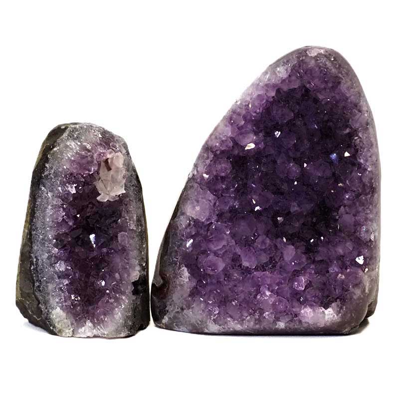 1.11kg Amethyst Crystal Geode Specimen Set 2 Pieces DJ223 3 Amethyst Crystal Geode Specimen J223 | Himalayan Salt Factory
