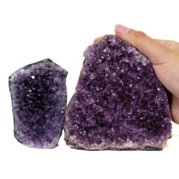 1kg Amethyst Crystal Geode Specimen Set 2 Pieces DJ224 6 Amethyst Crystal Geode Specimen J224-2 | Himalayan Salt Factory