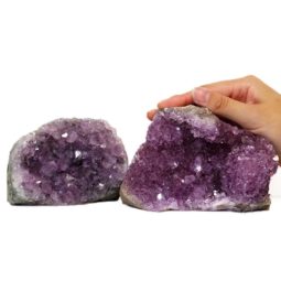 1.36kg Amethyst Crystal Geode Specimen Set 2 Pieces DJ226 6 Amethyst Crystal Geode Specimen J226-2 | Himalayan Salt Factory