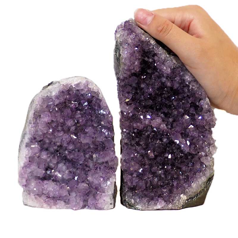 1.59kg Amethyst Crystal Geode Specimen Set 2 Pieces DJ228 4 Amethyst Crystal Geode Specimen J228-2 | Himalayan Salt Factory