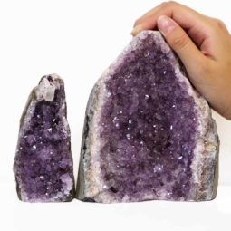 2.16kg Amethyst Crystal Geode Specimen Set 2 pieces DJ233 6 Amethyst Crystal Geode Specimen J233-2 | Himalayan Salt Factory