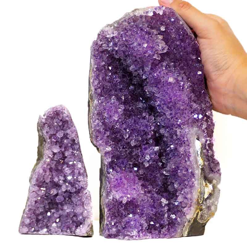 2.76kg Amethyst Crystal Geode Specimen Set 2 pieces DJ234 4 Amethyst Crystal Geode Specimen J234-2 | Himalayan Salt Factory