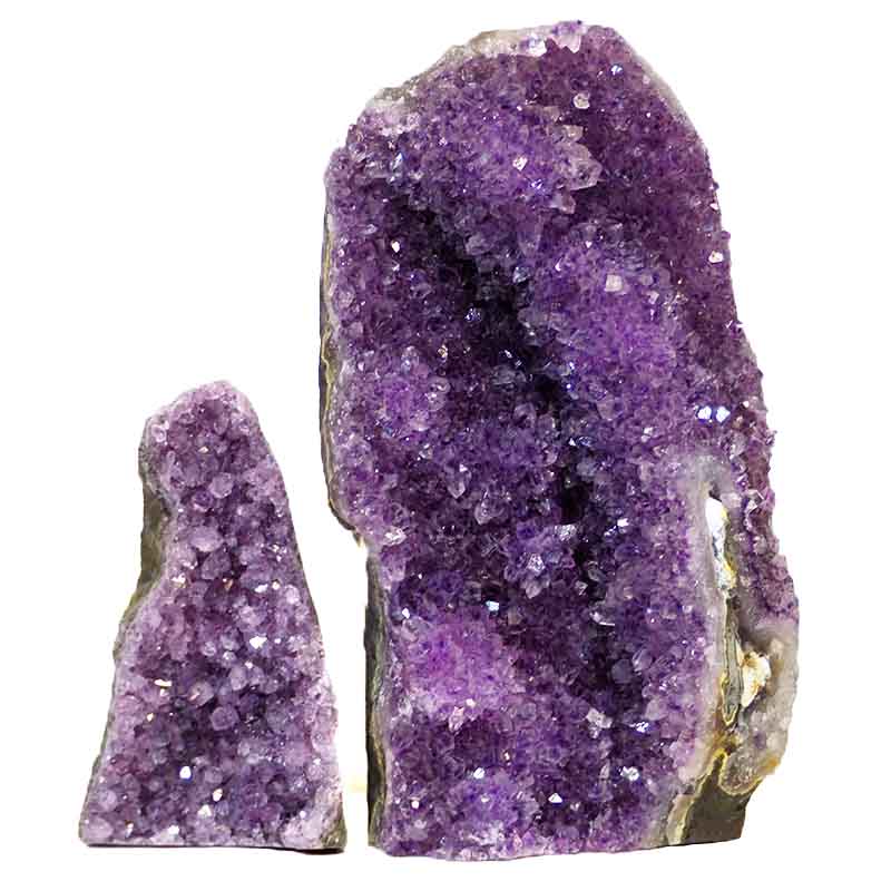 2.76kg Amethyst Crystal Geode Specimen Set 2 pieces DJ234 3 Amethyst Crystal Geode Specimen J234 | Himalayan Salt Factory