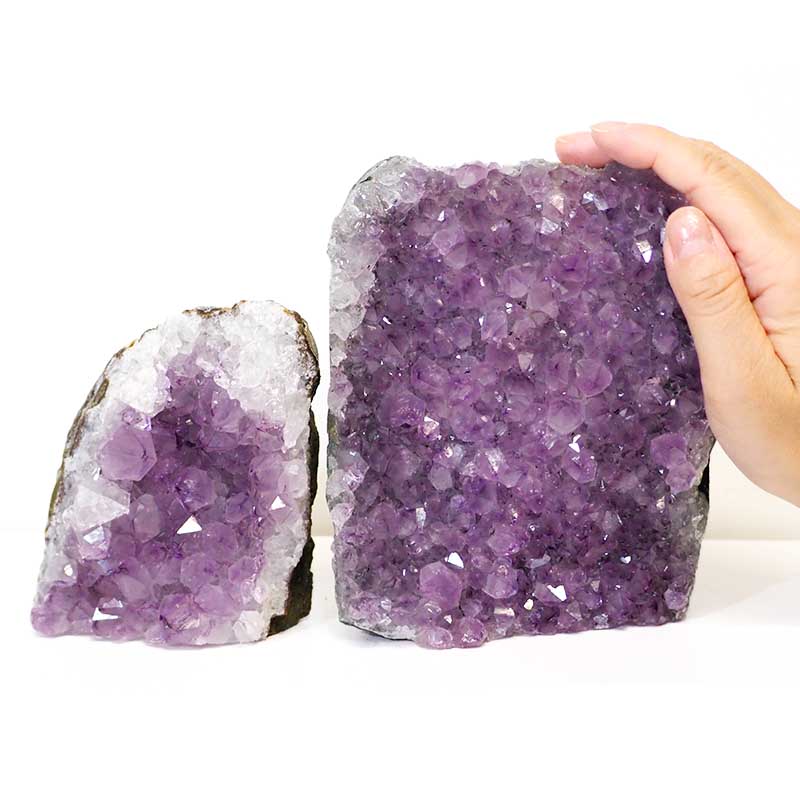 2.41kg Amethyst Crystal Geode Specimen Set 2 Pieces DS155 4 Amethyst Crystal Geode Specimen Set 2 Pieces DS155-2 | Himalayan Salt Factory