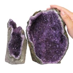 2.11kg Amethyst Crystal Geode Specimen Set 2 Pieces DS156 6 Amethyst Crystal Geode Specimen Set 2 Pieces DS156-1 | Himalayan Salt Factory