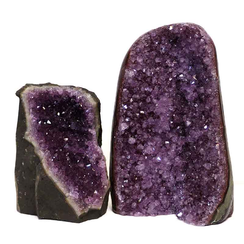 2.56kg Amethyst Crystal Geode Specimen Set 2 Pieces DS160 3 Amethyst Crystal Geode Specimen Set 2 Pieces DS160 | Himalayan Salt Factory