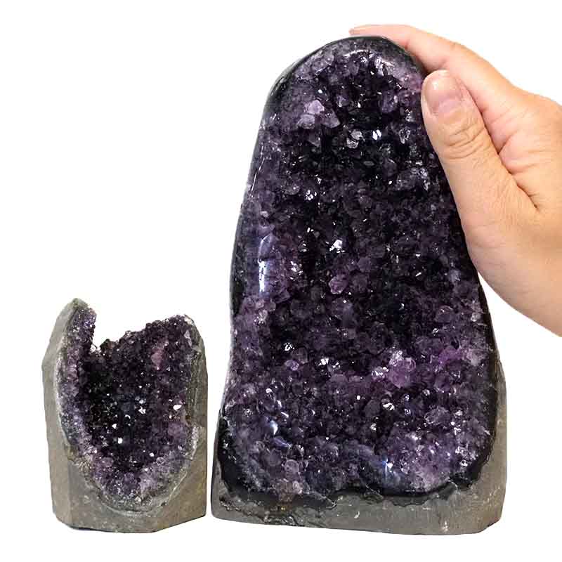2.08kg Amethyst Crystal Geode Specimen Set 2 Pieces DS166 4 Amethyst Crystal Geode Specimen Set 2 Pieces DS166-1 | Himalayan Salt Factory