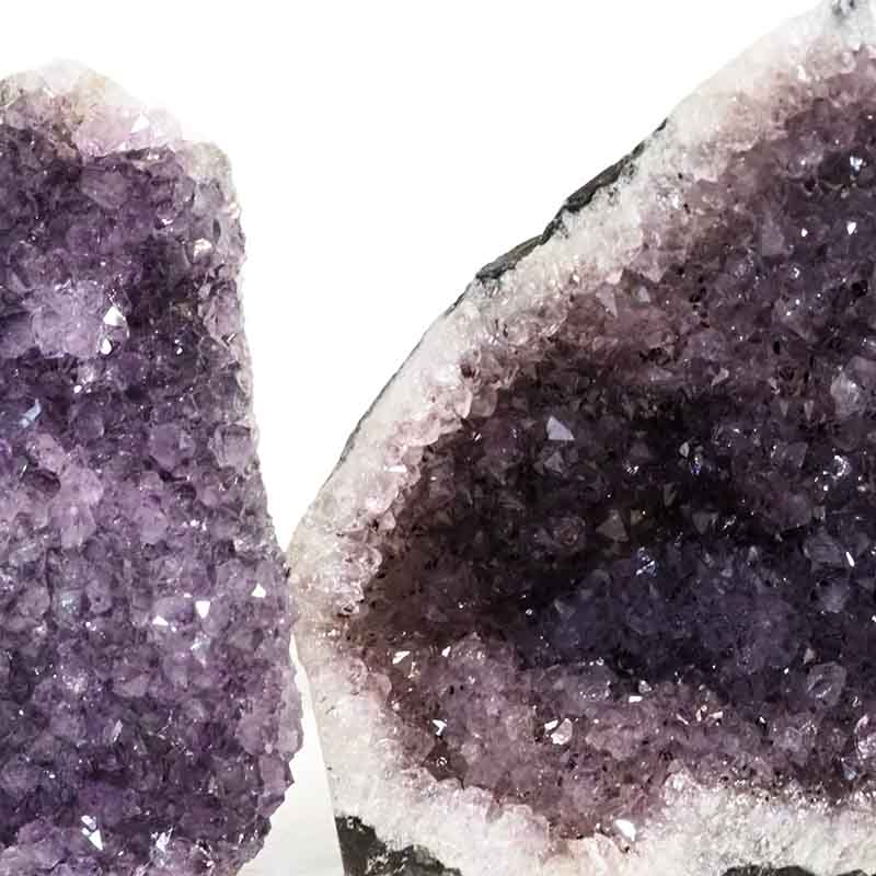 1.2kg Amethyst Crystal Geode Specimen Set 2 Pieces DS169 5 Amethyst Crystal Geode Specimen Set 2 Pieces DS169-2 | Himalayan Salt Factory