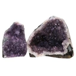 Amethyst Crystal Geode Specimen Set 2 Pieces DS169 | Himalayan Salt Factory