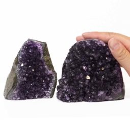 1.07kg Amethyst Crystal Geode Specimen Set 2 Pieces DS171 6 Amethyst Crystal Geode Specimen Set 2 Pieces DS171-1 | Himalayan Salt Factory