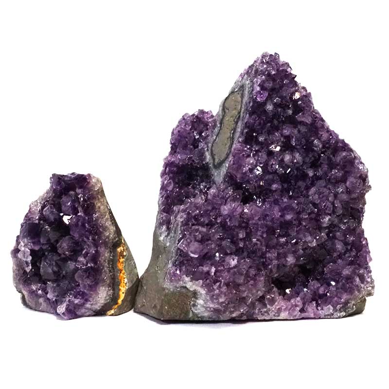 1.45kg Amethyst Crystal Geode Specimen Set 2 Pieces DS173 3 Amethyst Crystal Geode Specimen Set 2 Pieces DS173 | Himalayan Salt Factory