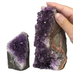 0.9kg Amethyst Crystal Geode Specimen Set 2 Pieces DS175 6 Amethyst Crystal Geode Specimen Set 2 Pieces DS175-1 | HImalayan Salt Factory