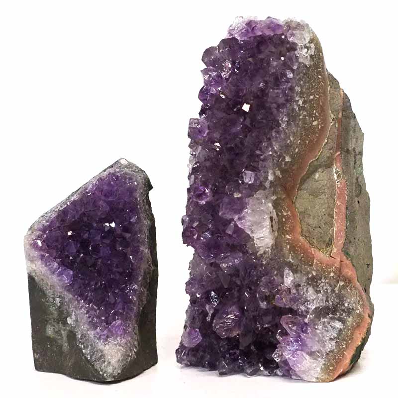 0.9kg Amethyst Crystal Geode Specimen Set 2 Pieces DS175 3 Amethyst Crystal Geode Specimen Set 2 Pieces DS175 | HImalayan Salt Factory