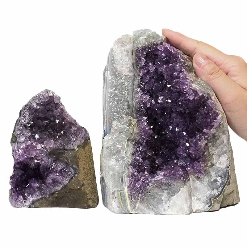 3.4kg Amethyst Crystal Geode Specimen Set 2 Pieces DS183 4 Amethyst Crystal Geode Specimen Set 2 Pieces DS183-1 | Himalayan Salt Factory