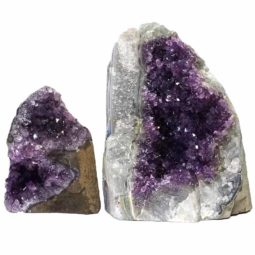 Amethyst Crystal Geode Specimen Set 2 Pieces DS183 | Himalayan Salt Factory